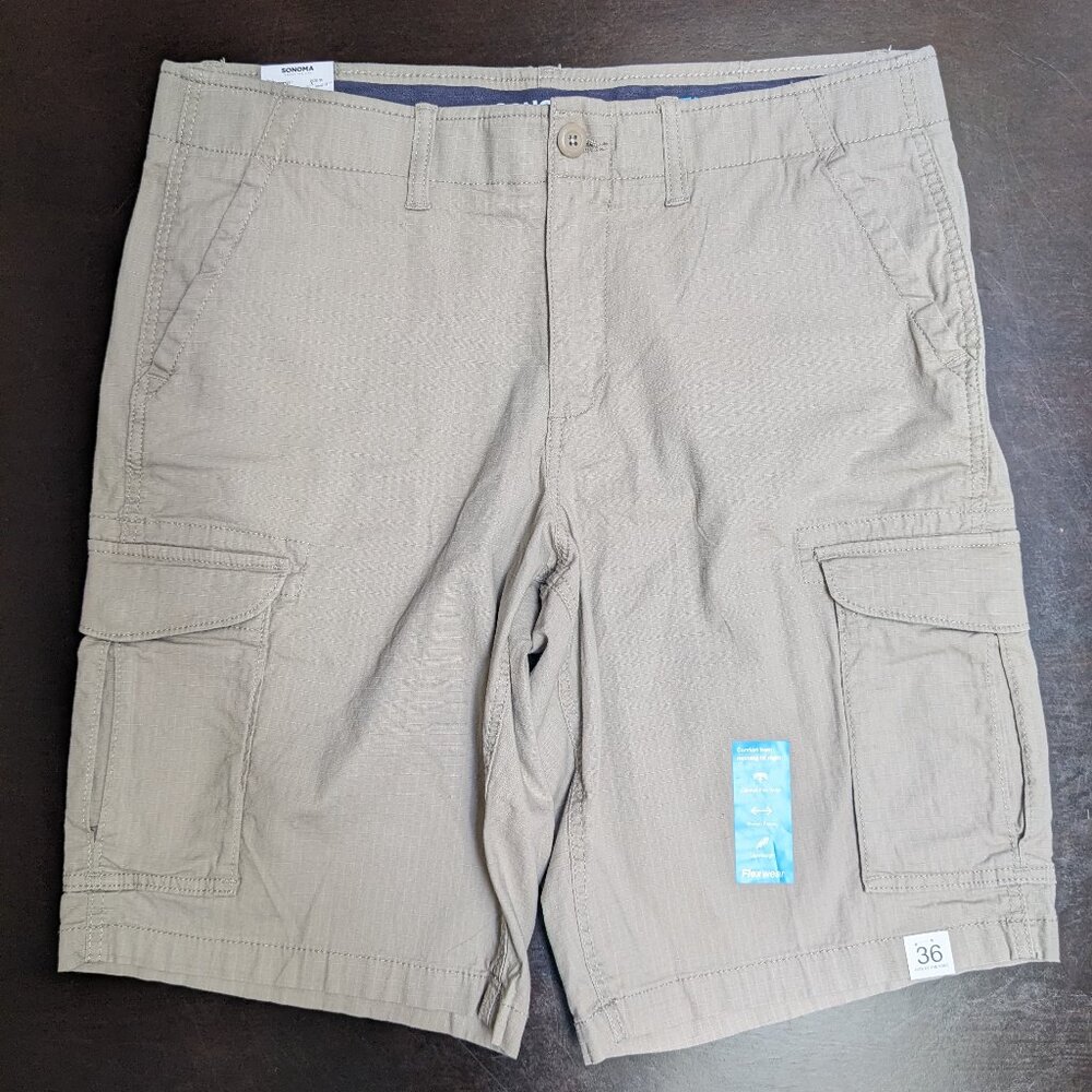 Sonoma Goods for Life Flexwear mens cargo shorts NWT size 36